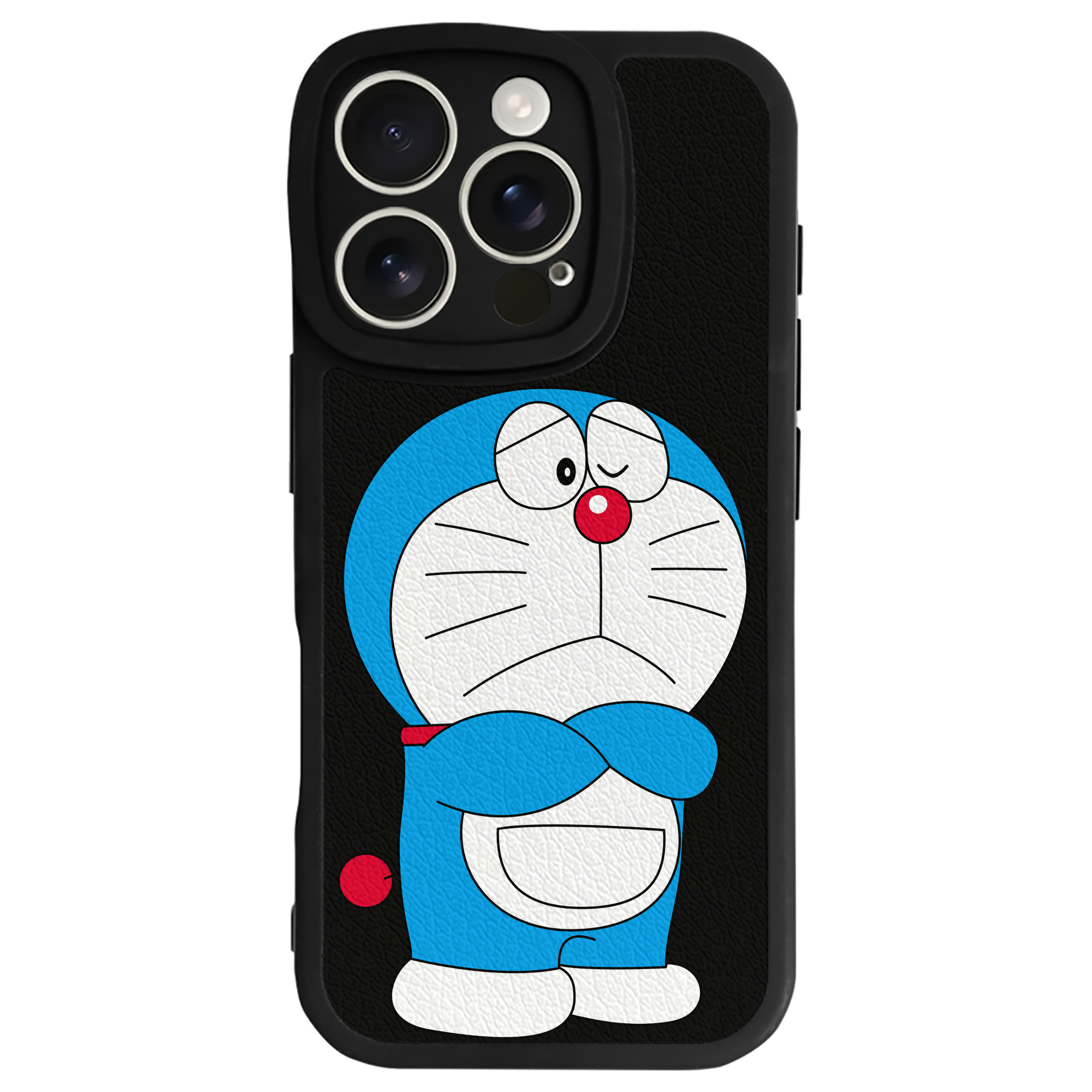 （画像用） ドラえもん Doraemon 【iPhone 16シリーズ対応】シリコンスマホケース（レザー調） 材質：シリコン